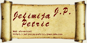 Jefimija Petrić vizit kartica